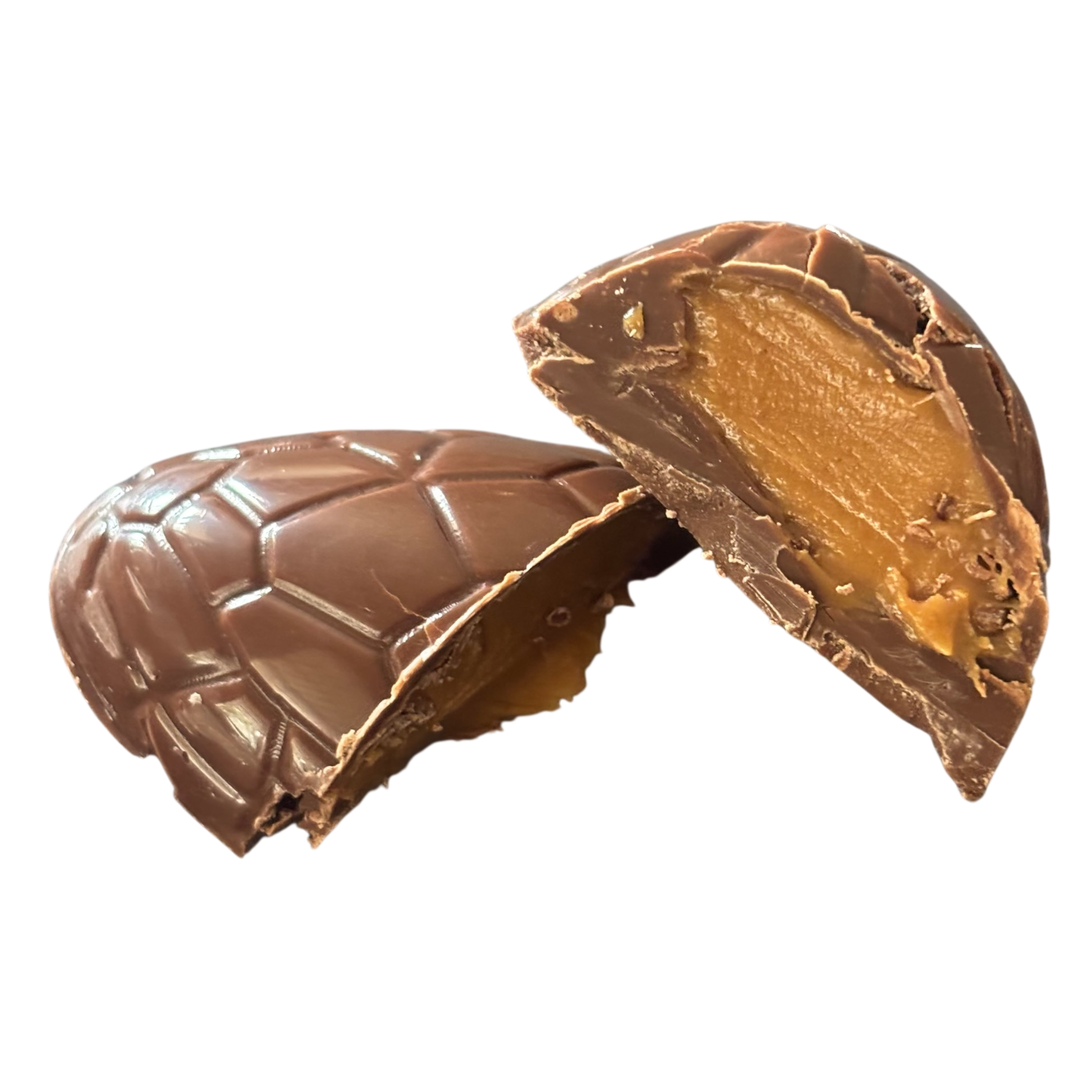 Handmade Biscoff filled Chocolate Half Eggs