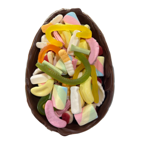 Handmade Mega Chocolate Egg Delight 1kg - Milk, White, Dark Chocolate