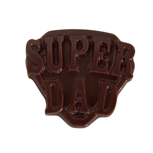 Chocolate "Super Dad" Medallion - Milk, Dark or White Chocolate - GF