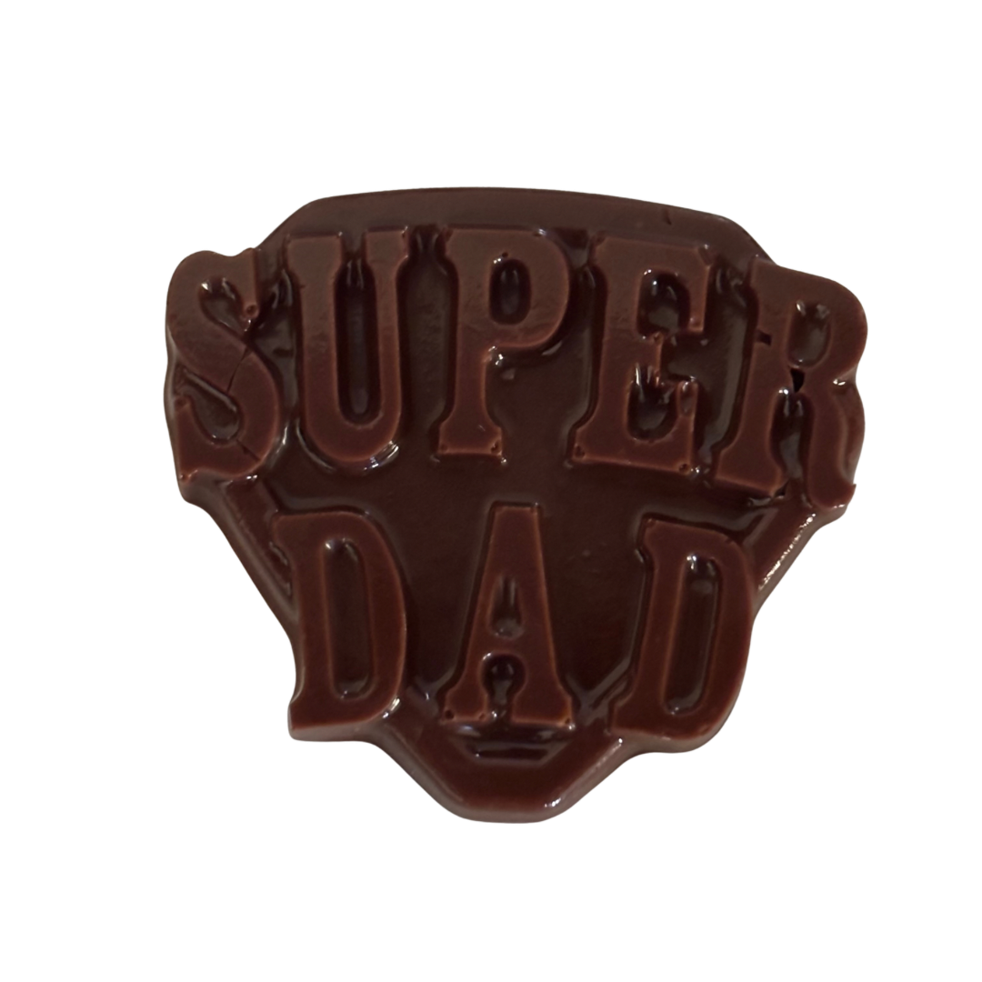 Chocolate "Super Dad" Medallion - Milk, Dark or White Chocolate - GF